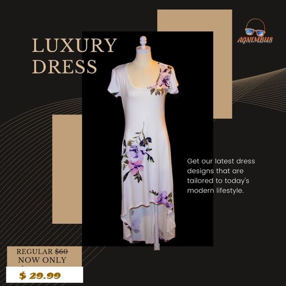 Ladies Dress Cocktail Party Casual/ Floral - Picture 1 of 5